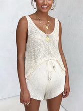 Load image into Gallery viewer, Vest Shorts Knitting Casual Two Piece Set
