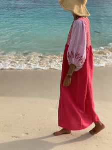 Square Neck Solid Long Dress