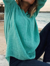 Load image into Gallery viewer, 3/4 Sleeve Buttoned Casual Plus Size Shirts
