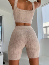Load image into Gallery viewer, Monochrome Sling Knitted Loose Suit
