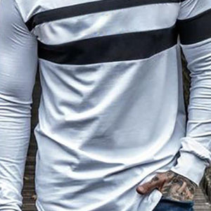 Men'S Fashion Casual Color Matching Long-Sleeved T-Shirt