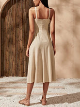 Load image into Gallery viewer, Elegant V-neck Neckline Knotted Slip Midi Dress
