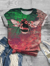 Load image into Gallery viewer, Casual Impression Bee Printed Fashion T-shirt
