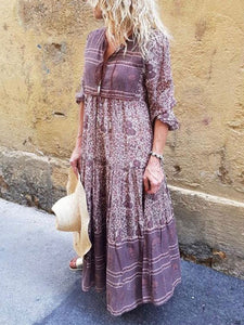 Bohemian Printed Fashion Casual Dress