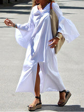 Load image into Gallery viewer, Loose Casual V-Neck Large Cuff Dress
