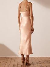 Load image into Gallery viewer, Solid Color Sling Party Evening Dress
