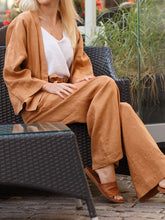 Load image into Gallery viewer, Casual Camisole Long-sleeved Top and Trousers Three-piece Suit
