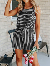 Load image into Gallery viewer, Casual Loose Sling Stripe Top Two-piece Suit

