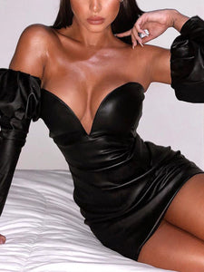 Sexy V-neck Long Sleeve Party Dress
