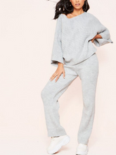 Load image into Gallery viewer, Everleigh Grey Ribbed Knit Co-Ord Set
