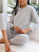 Load image into Gallery viewer, Comfortable Simple Casual Loose Round Neck Top Pants Set

