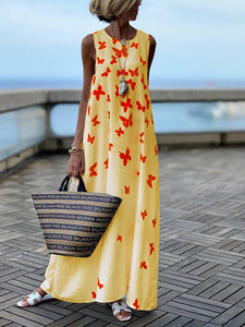 Pastoral Casual Loose Butterfly Dress