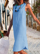 Load image into Gallery viewer, Kaftan Shift Buttoned Solid Casual Dresses
