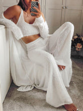 Load image into Gallery viewer, Crop Top Cardigan and Trousers Three-piece Suit
