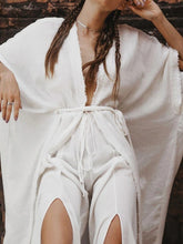 Load image into Gallery viewer, Pure Color Casual breezy kimono beach maxi dress
