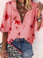 Load image into Gallery viewer, Vintage Bohemian Casual Loose Floral Shirt Top
