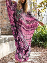 Load image into Gallery viewer, Tie-dyed V-neck Loose Exotic Casual Dress

