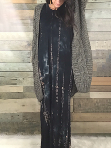 Casual Tie-dye Sleeveless Maxi Dress