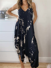 Load image into Gallery viewer, Sexy Splash Ink V-neck Slip Casual Jumpsuit
