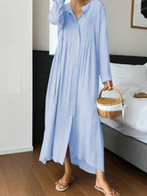 Load image into Gallery viewer, Solid Color Long Sleeve Loose Dress
