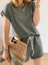 Load image into Gallery viewer, Casual Loose Round Neck Solid Color Two-piece Suit
