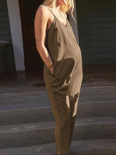 Load image into Gallery viewer, Casual Loose V-neck Sleeveless Solid Color Pregnant Women&#39;s Jumpsuit
