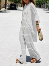 Load image into Gallery viewer, Fashionable Simple Casual Loose Long Sleeve Shirt Pants Suit
