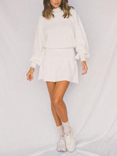 Load image into Gallery viewer, Solid Color Turtleneck Knit Dress Casual Two-piece Suit
