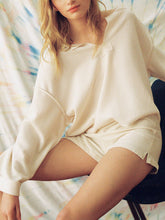 Load image into Gallery viewer, Casual Simple Loose V Neck Top Shorts Knitted Suit
