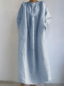 Solid Color Loose Wild Fashion Dress