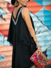 Load image into Gallery viewer, Boho Oversized Fringe Open Shoulder Beach Casual Dress
