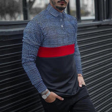 Load image into Gallery viewer, Men&#39;S Retro Patchwork Plaid Button T-Shirt
