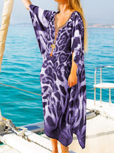 Load image into Gallery viewer, Bohemian Vintage V-Neck Leopard Print Maxi Dress
