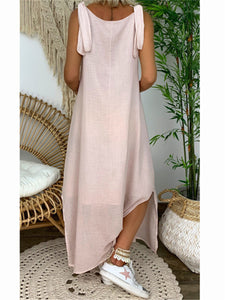 Pure Color V-Neck Strapless Lace Maxi Dress