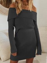 Load image into Gallery viewer, Fashion One-piece Collar Solid Color Long Sleeve Two-piece Suit
