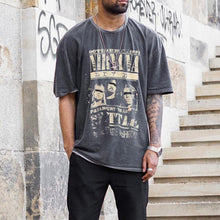 Load image into Gallery viewer, Men&#39;s round neck printed short-sleeved T-shirt
