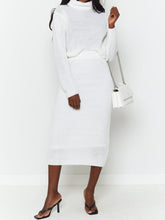 Load image into Gallery viewer, Turtleneck Long Sleeve Top Body Skimming Skirt Women&#39;s Suit
