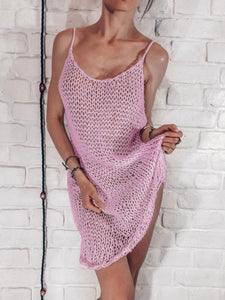 Fashionable Sexy Solid Color Suspender Dress