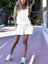 Load image into Gallery viewer, Casual Loose Comfortable V Neck Sling Tops Shorts Set
