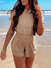 Load image into Gallery viewer, Casual Loose Round Neck Short Sleeve Two-piece Suit
