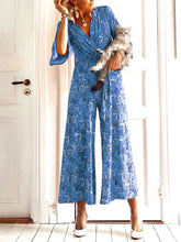 Load image into Gallery viewer, Bohemian Retro Casual Loose Floral Top Pants Set
