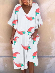 Printed Loose Casual Dress