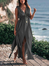 Load image into Gallery viewer, Retro Twist Rope High Waist Sleeveless Beach Casual Dress
