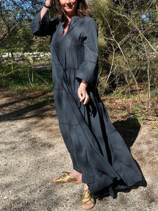 Casual Elegant Solid Color Dress