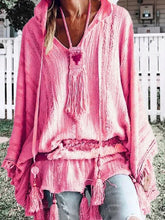 Load image into Gallery viewer, Solid Color Cutout Long Sleeve Casual Blouses Tops
