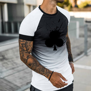 Men'S Black And White Gradient Print Suit