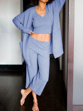 Load image into Gallery viewer, Casual Solid Color V-neck Three-piece Suit

