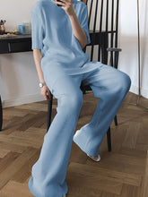 Load image into Gallery viewer, Fashionable Simple Casual Loose Comfortable Top Pants Suit
