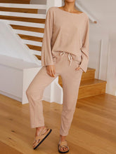 Load image into Gallery viewer, Casual Loose Round Neck Top Pants Set
