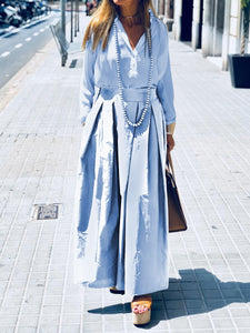 Elegant Fashion Loose Shirt Skirt Suit